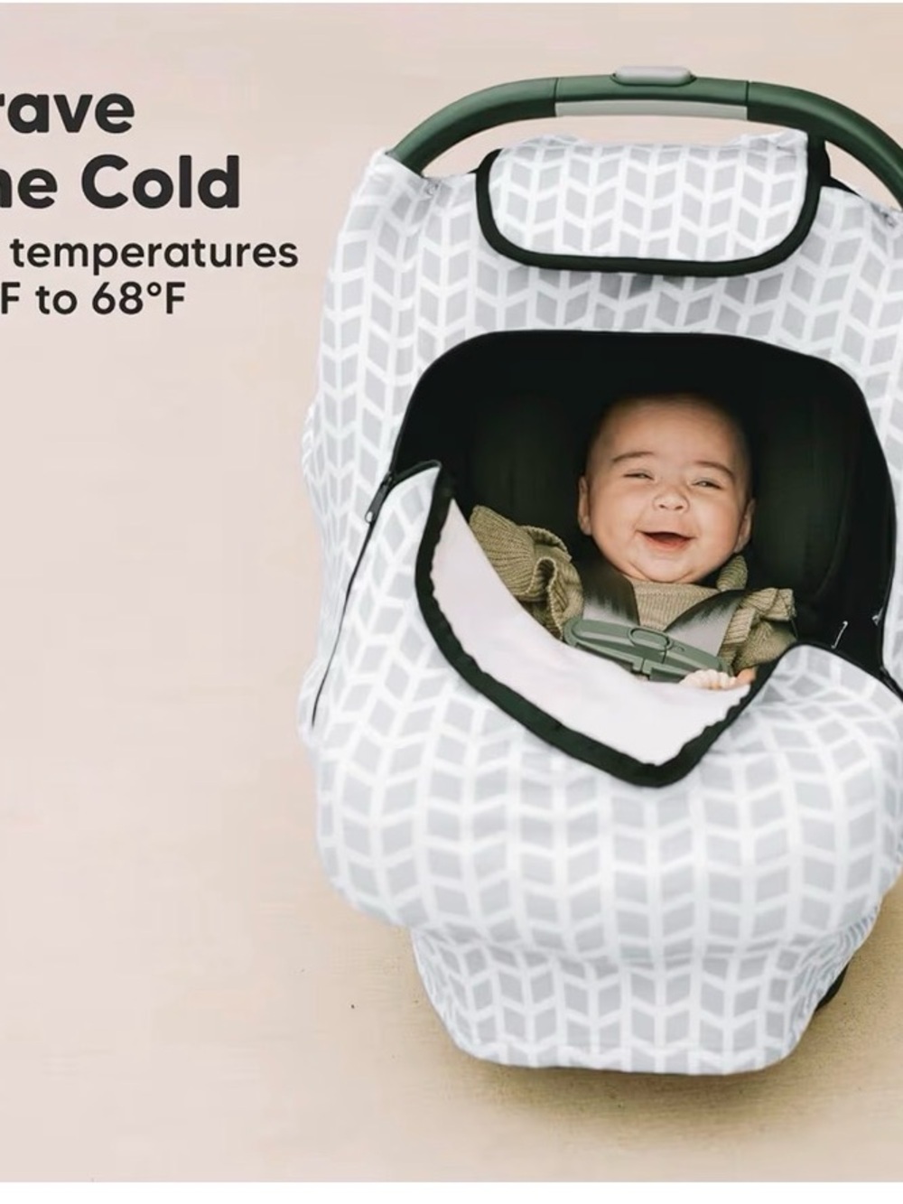 Geometric Gray Infant Car Seat Cover